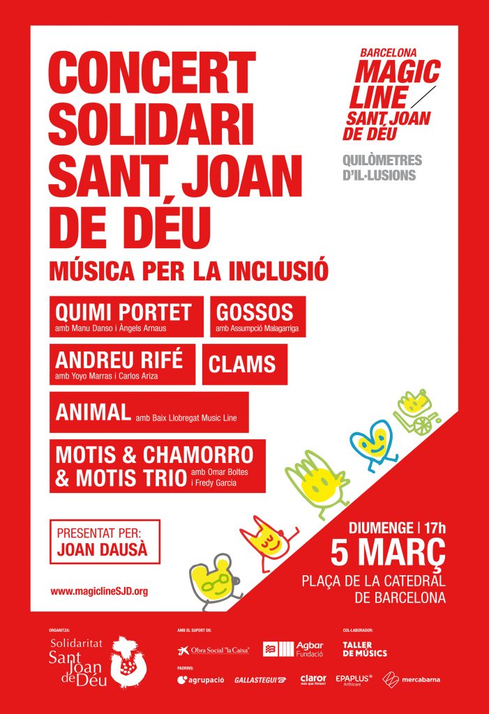 Cartel del concierto solidario de la Magic Line Barcelona