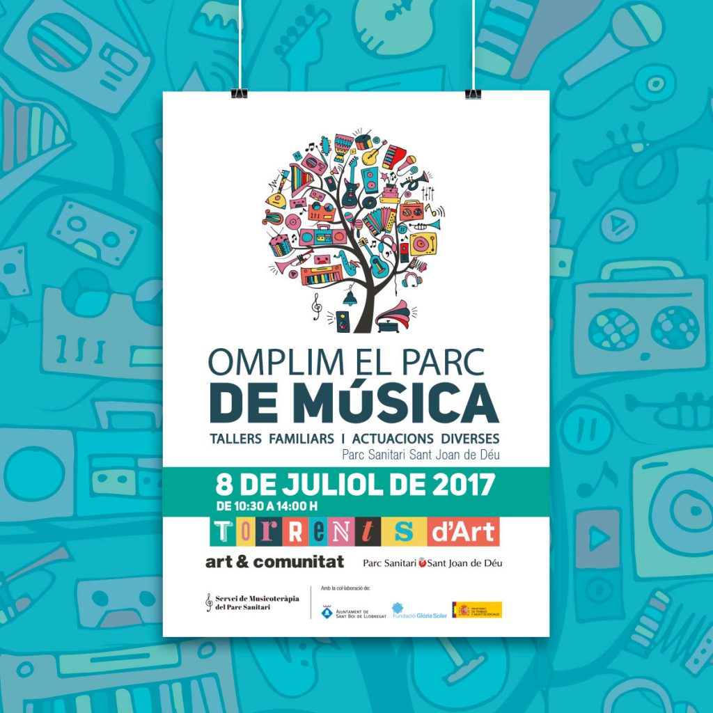 Cartell de l'activitat 'Omplim el Parc de música' del dia 8 de juliol de 2017.