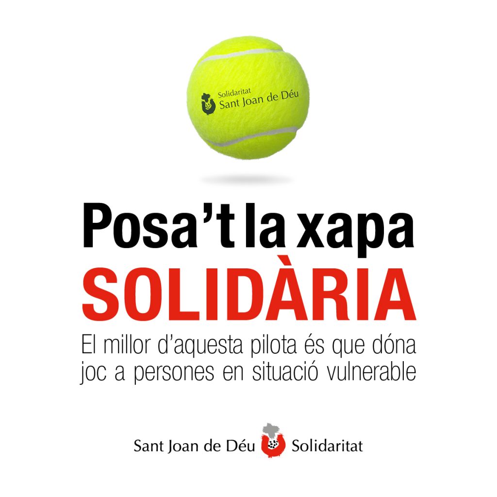 Cartell de la xapa solidària pel torneig de Godó.