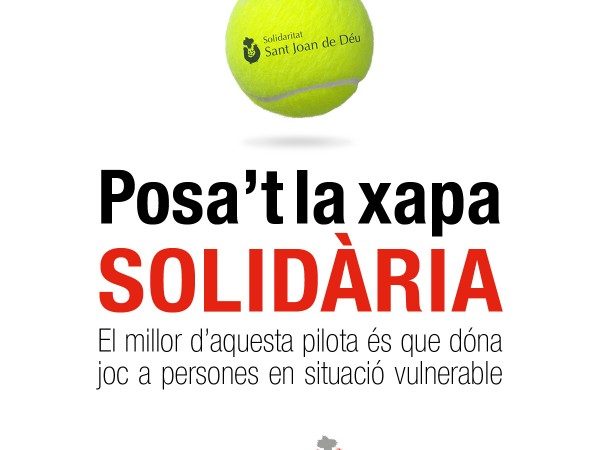 Cartell de la xapa solidària pel torneig de Godó.