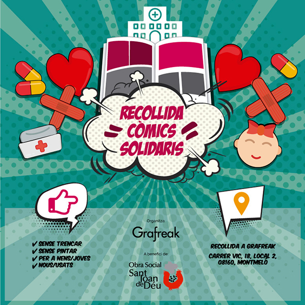 Cartell de la iniciativa solidària dels còmics