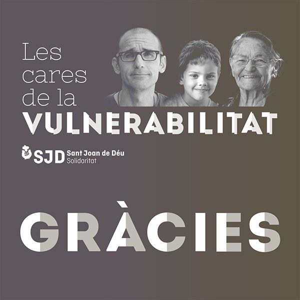Imatge de la campanya 'Les Cares de la Vulnerabilitat' de Sant Joan de Déu