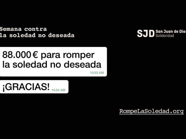 Cartel que da las gracias por la captación de 88.000 €
