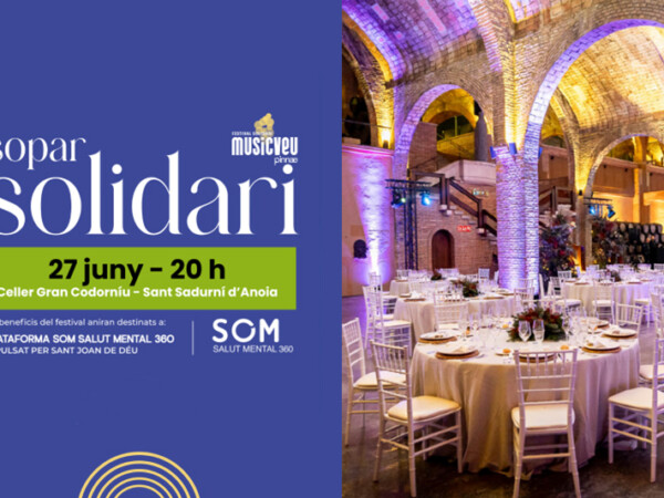 Sopar solidari del Festival Musicveu, a favor de SOM Salut Mental 360