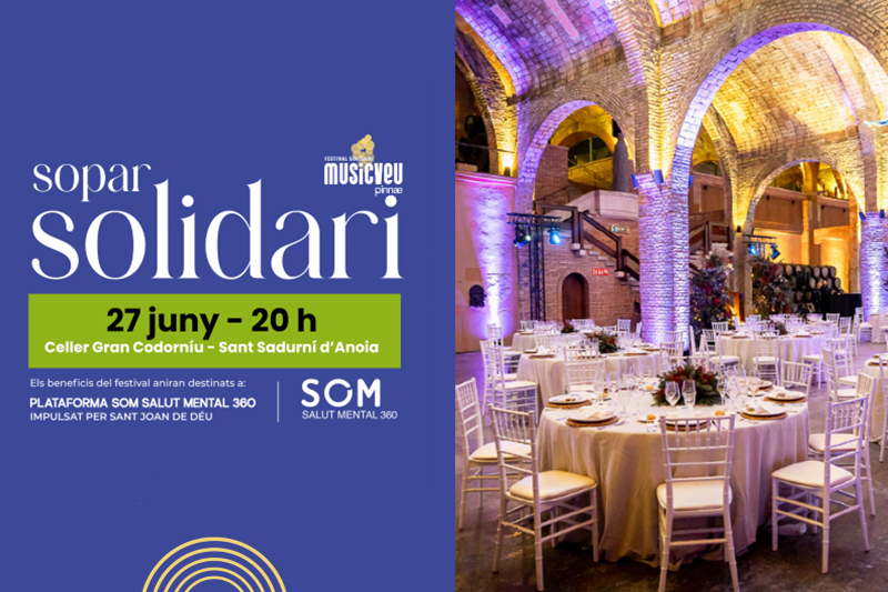 Sopar solidari del Festival Musicveu, a favor de SOM Salut Mental 360