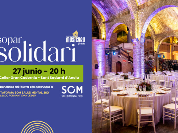 Cena solidaria Festival Musicveu a beneficio de SOM Salud Mental