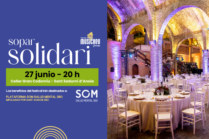 Cena solidaria Festival Musicveu a beneficio de SOM Salud Mental